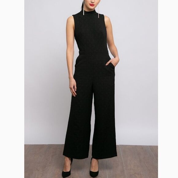 Eva Franco Charley Mock Neck Jumpsuit - Picture 1 of 3
